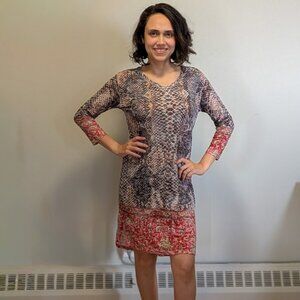 Multicolor Snake Print Dress